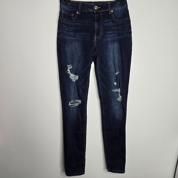 Maurices Denim - Maurices Womens Jeans Size Medium Regular Skinny Distressed High Rise Denim